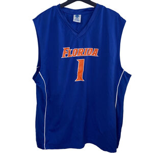 Men's NCAA Florida Gators Jersey 2XL Blue Orange Sleeveless